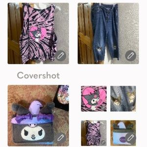 Kuromi Tank 3X + adorable💜Wallet + Jeans sz16